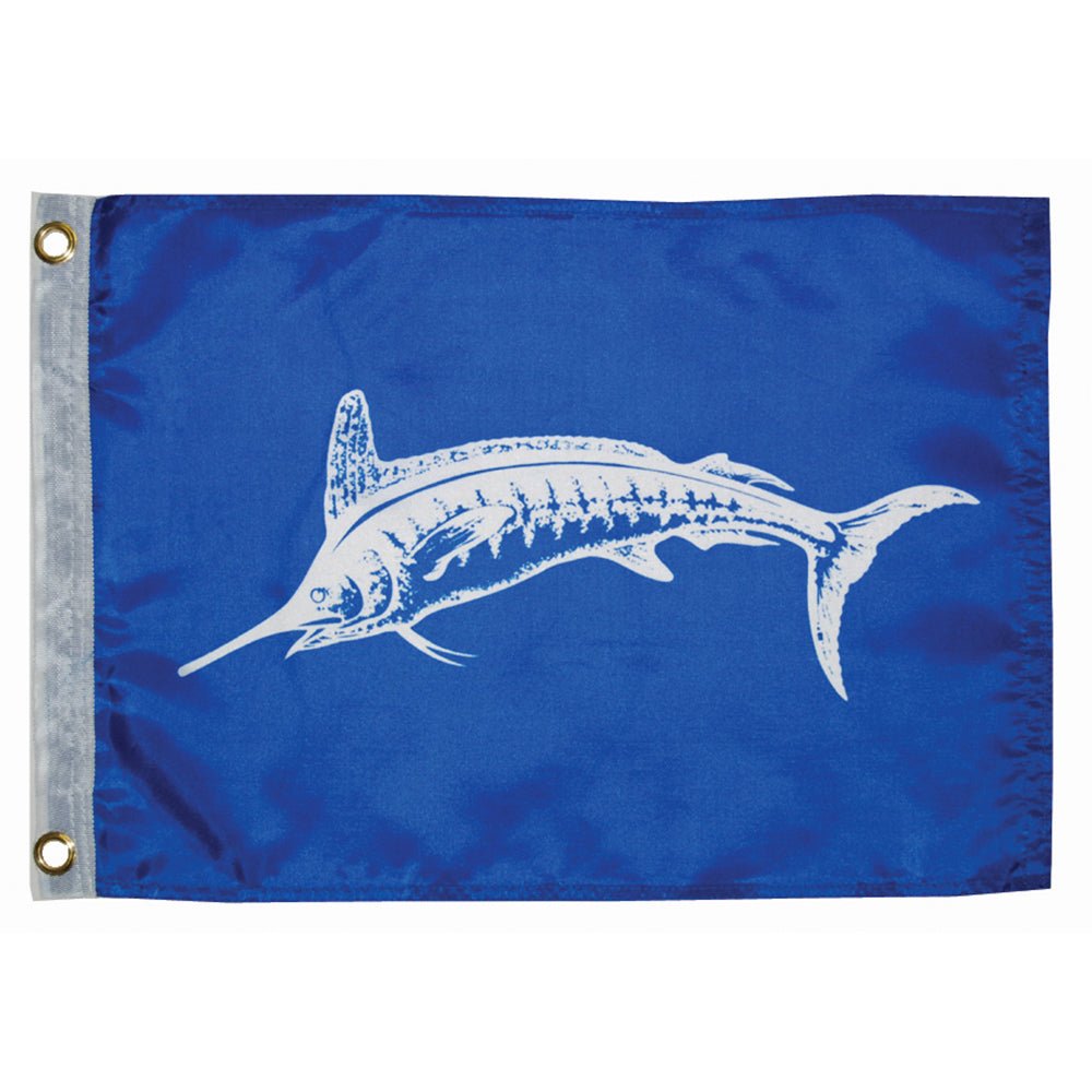 Taylor Made 12" x 18" White Marlin Flag - Get Tight Gear