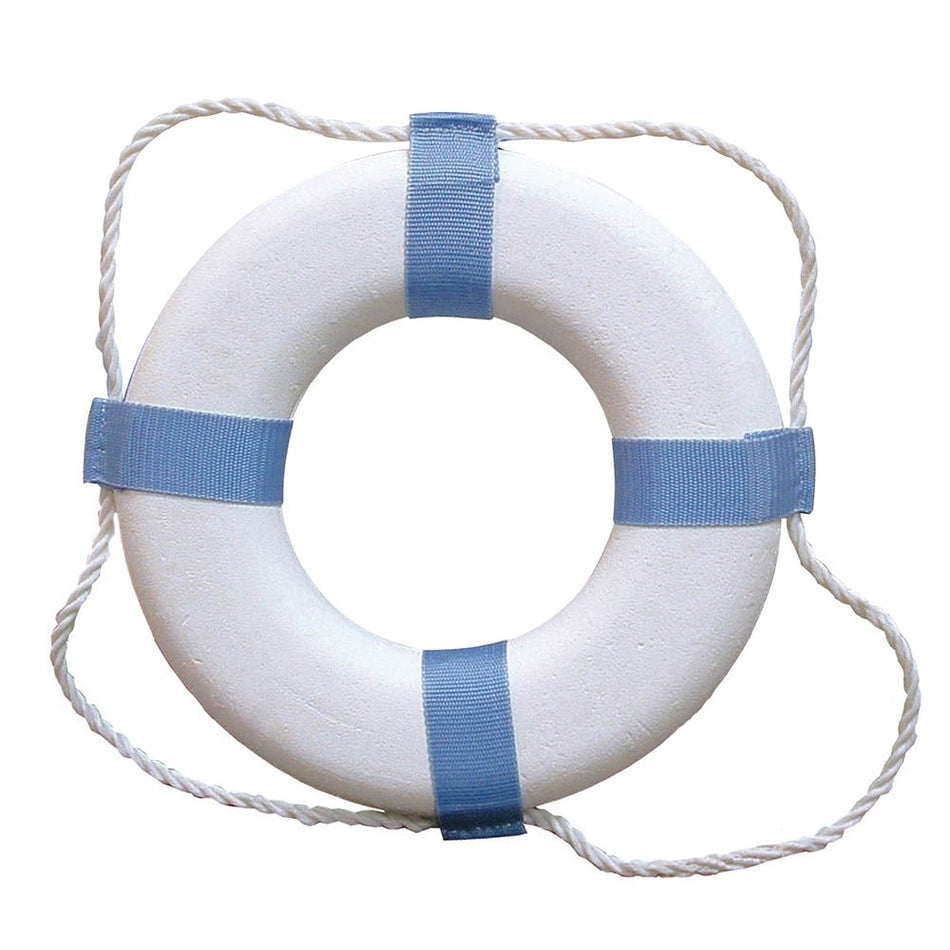 Taylor Made Decorative Ring Buoy - 25" - White/Blue - Not USCG Approved - Get Tight Gear