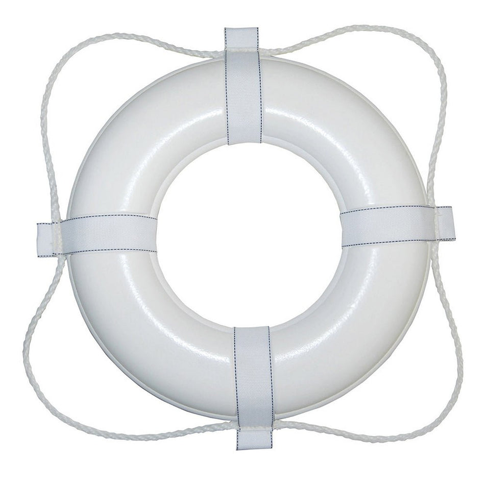 Taylor Made Foam Ring Buoy - 20" - White w/White Grab Line - Get Tight Gear