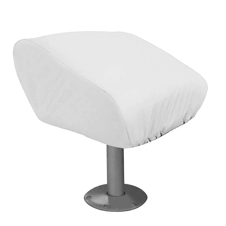 Taylor Made Folding Pedestal Boat Seat Cover - Vinyl White - Get Tight Gear