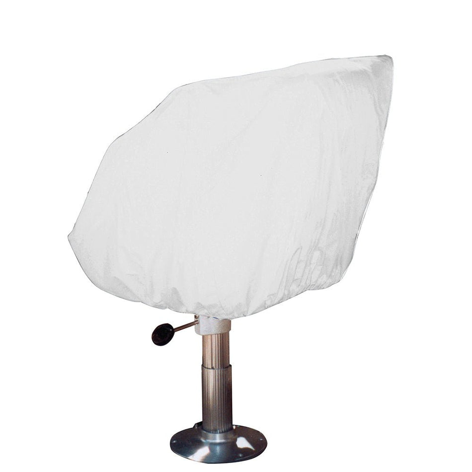 Taylor Made Helm/Bucket/Fixed Back Boat Seat Cover - Vinyl White - Get Tight Gear