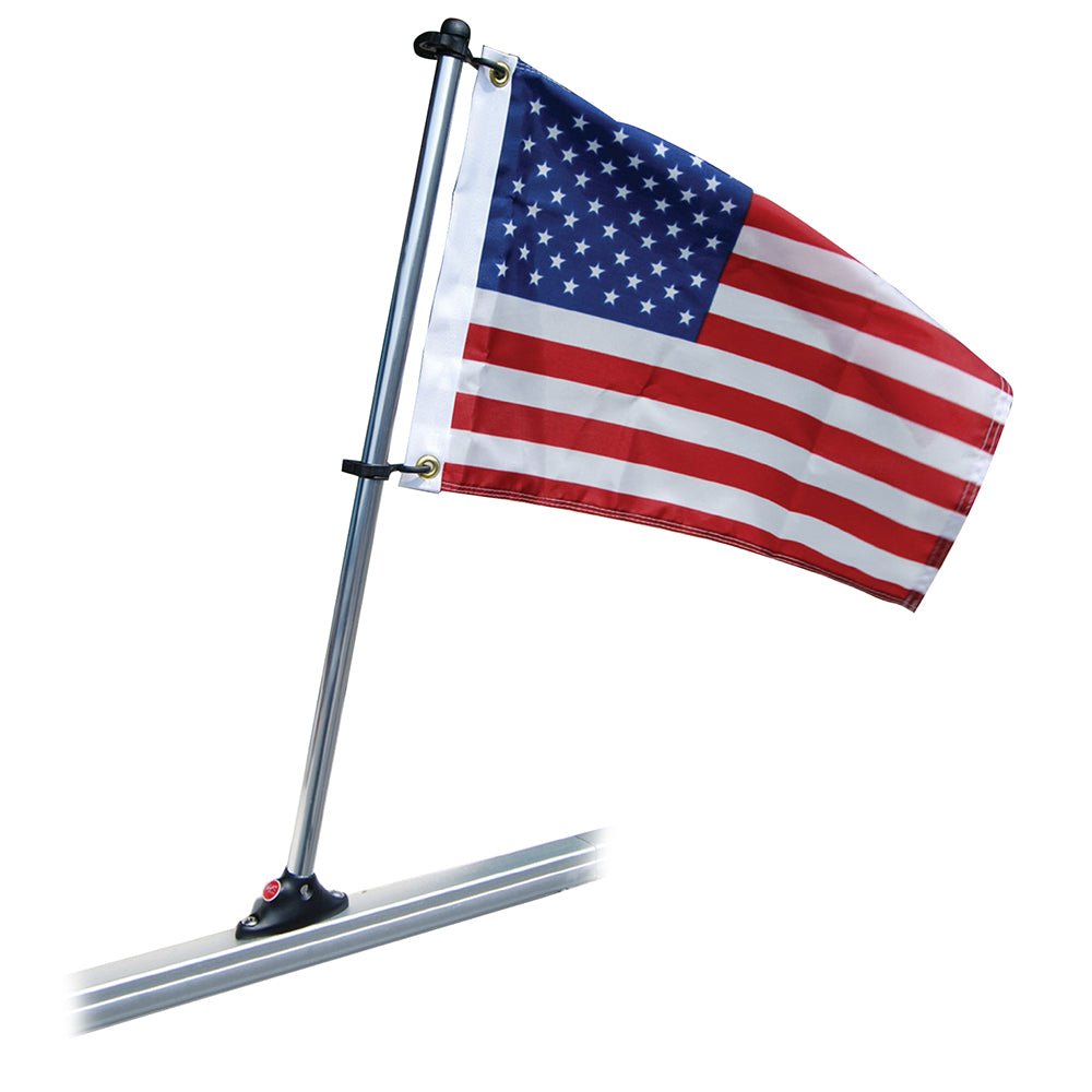 Taylor Made Pontoon 30" Flag Pole Mount & 16" x 24" US Flag - Get Tight Gear