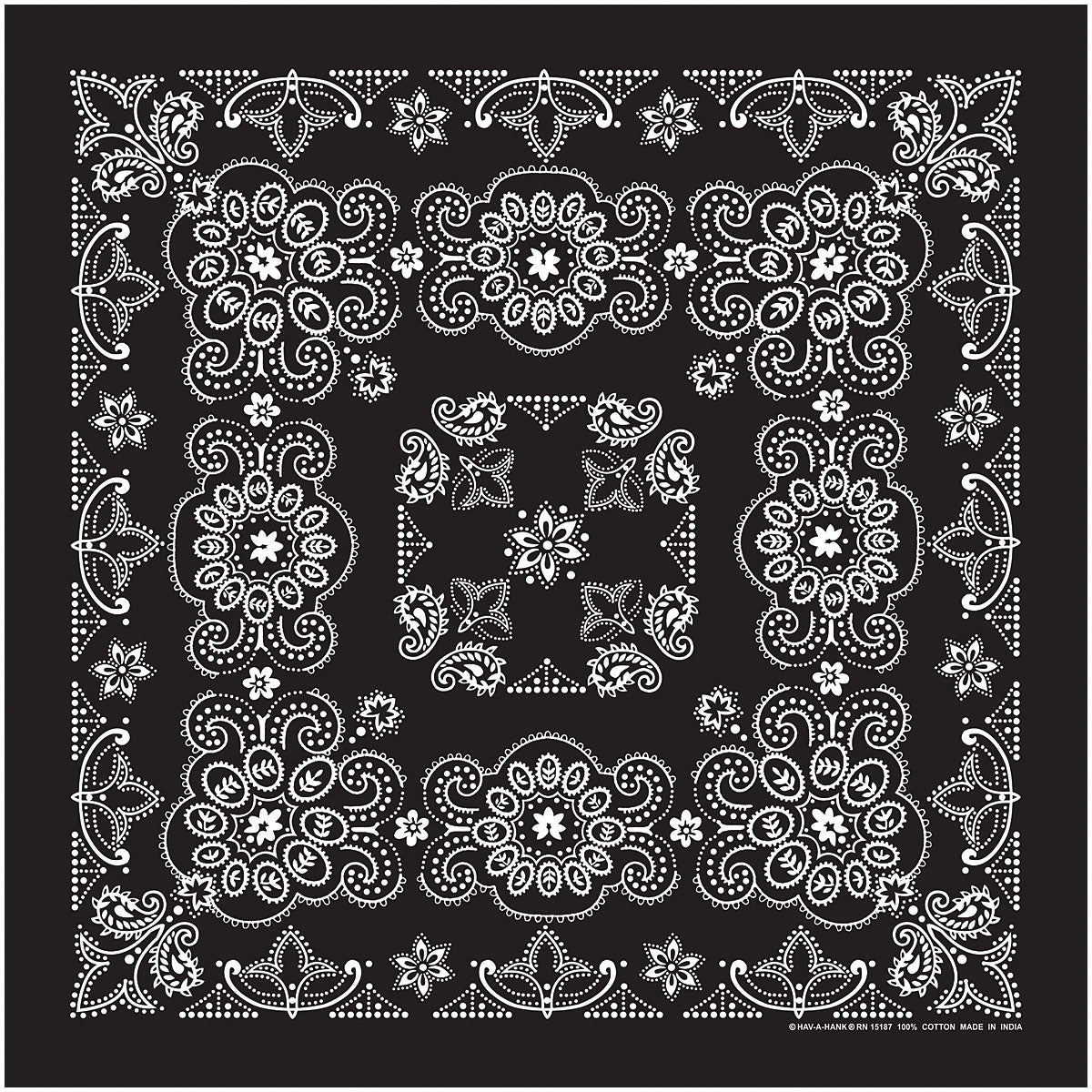 Te X As Paisley Bandana Black - Get Tight Gear