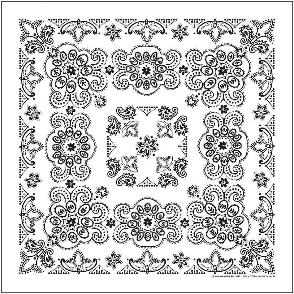 Te X As Paisley Bandana White - Get Tight Gear