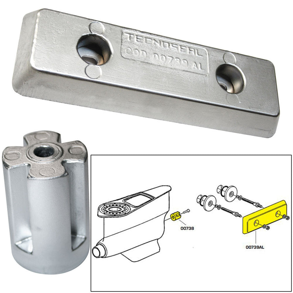 Tecnoseal Anode Kit - Volvo IPS - Zinc/Aluminum - Get Tight Gear