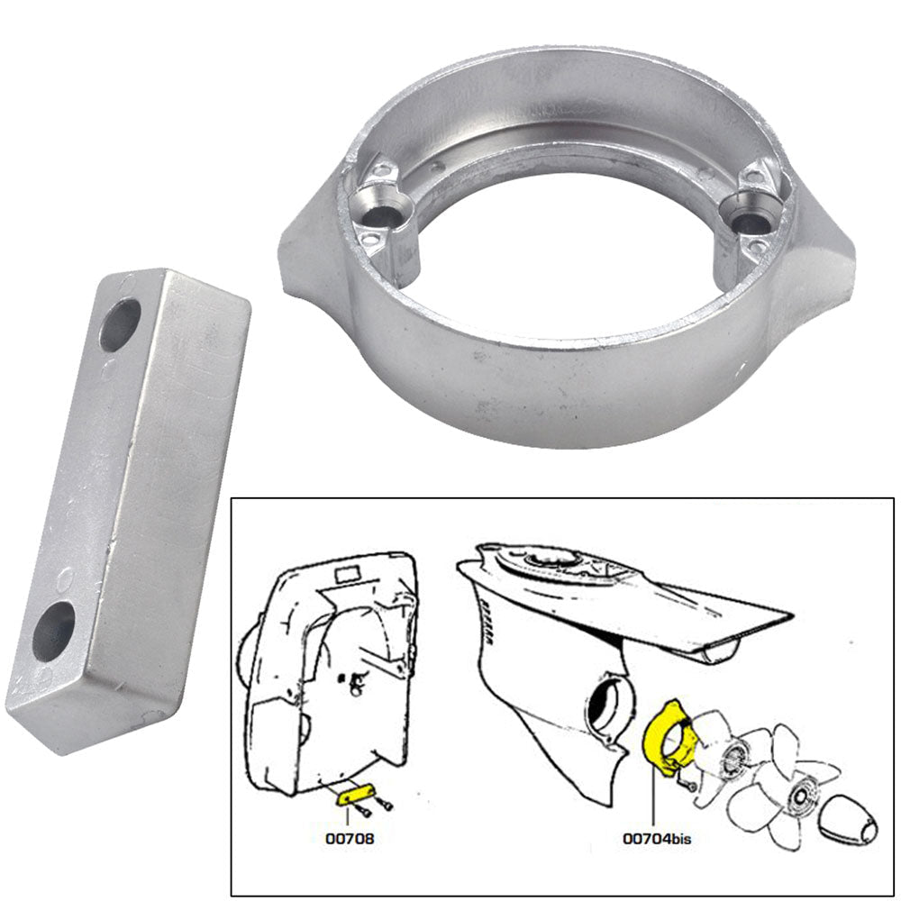 Tecnoseal Anode Kit w/Hardware - Volvo Duo - Prop 290 - Zinc - Get Tight Gear