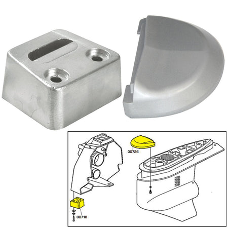 Tecnoseal Anode Kit w/Hardware - Volvo SX - Aluminum - Get Tight Gear