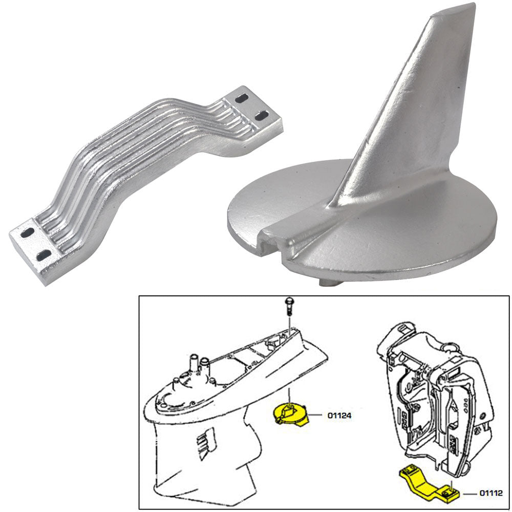 Tecnoseal Anode Kit - Yamaha 200 - 250 HP - Magnesium - Get Tight Gear
