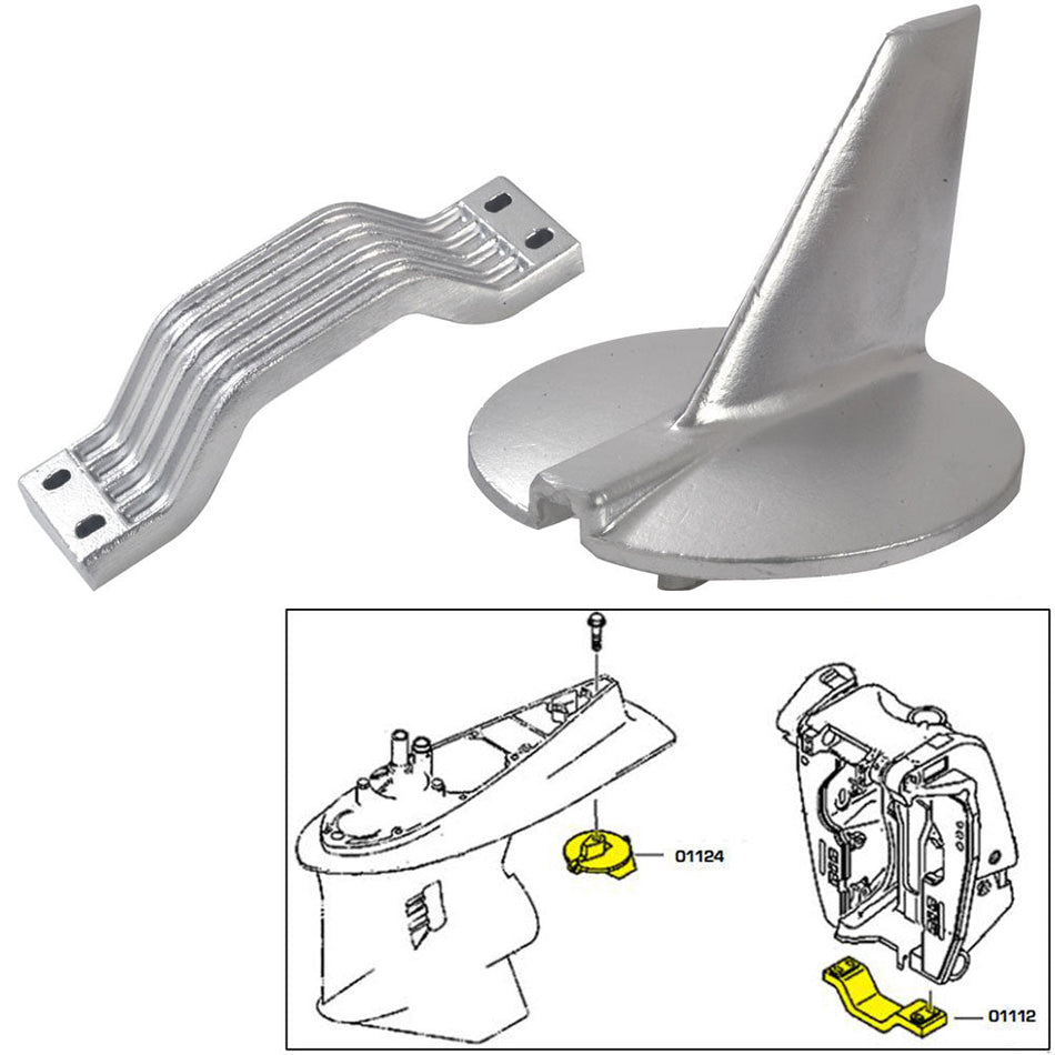 Tecnoseal Anode Kit - Yamaha 200 - 250 HP - Magnesium - Get Tight Gear