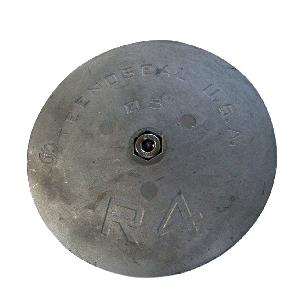 Tecnoseal R4 Rudder Anode - Zinc - 5" Diameter x 5/8" Thickness - Get Tight Gear