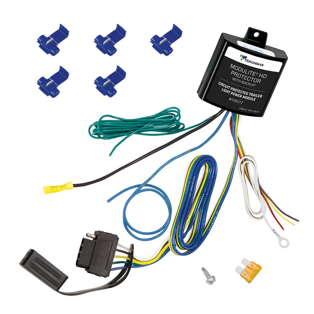 Tekonsha ModuLite HD Protector w/Integrated Circuit & Overload Protection & 5 - Flat Connector f/Backup Light or Surge Brake Lockout Circuit - Get Tight Gear
