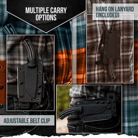 The Baby Tracker D2 Steel Bushcraft Survival Neck Knife Gift Set (Black and Gray) - Get Tight Gear