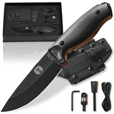 "The Bloodline" 1095 High Carbon Steel Bushcraft Survival Knife Gift Set - Get Tight Gear