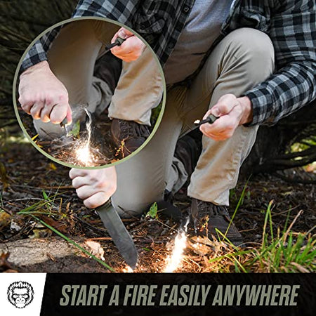 The Bushwhacker D2 Steel Bushcraft Survival Knife Gift Set (Selection) - Get Tight Gear