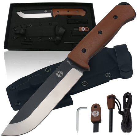 The Bushwhacker D2 Steel Bushcraft Survival Knife Gift Set (Selection) - Get Tight Gear