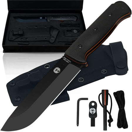 The Bushwhacker D2 Steel Bushcraft Survival Knife Gift Set (Selection) - Get Tight Gear