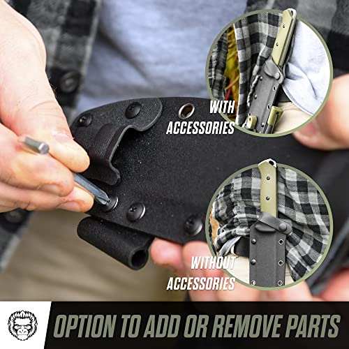 The Bushwhacker D2 Steel Bushcraft Survival Knife Gift Set (Selection) - Get Tight Gear