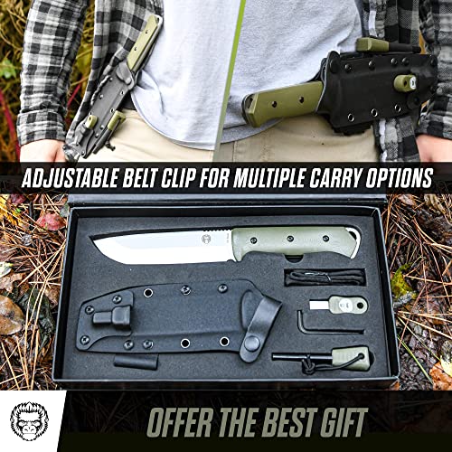 The Bushwhacker D2 Steel Bushcraft Survival Knife Gift Set (Selection) - Get Tight Gear