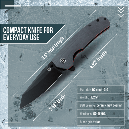 The Clip Point Folding Pocket Knife Giftset for Men and Women (Grey and Red) - Get Tight Gear