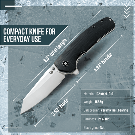 The Clip Point Folding Pocket Knife Giftset for Men and Women (Silver and Black) - Get Tight Gear