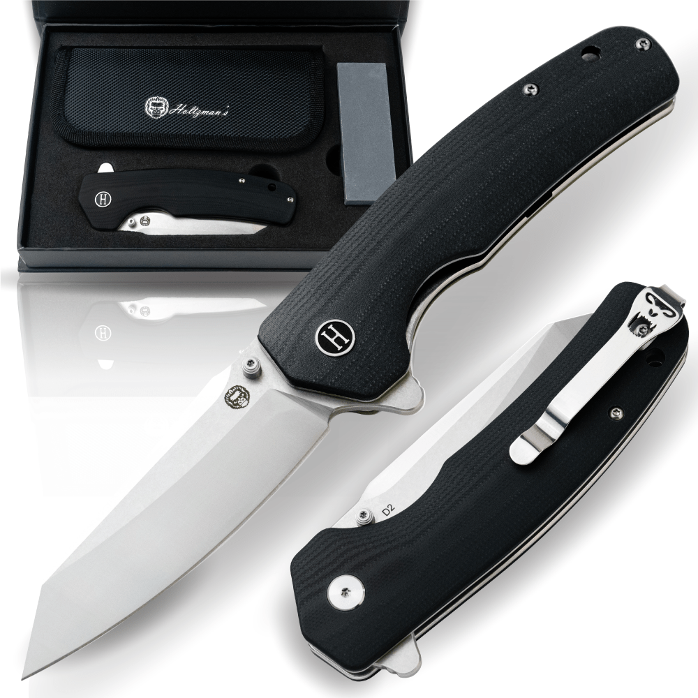 The Clip Point Folding Pocket Knife Giftset for Men and Women (Silver and Black) - Get Tight Gear