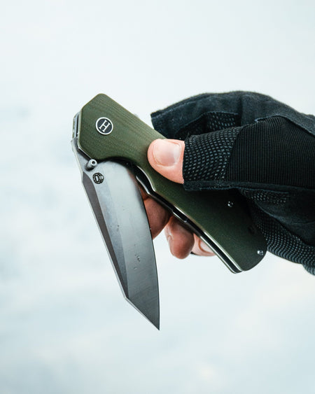 The Clip Point Folding Pocket Knife Giftset for Men and Women (Silver and Green) - Get Tight Gear