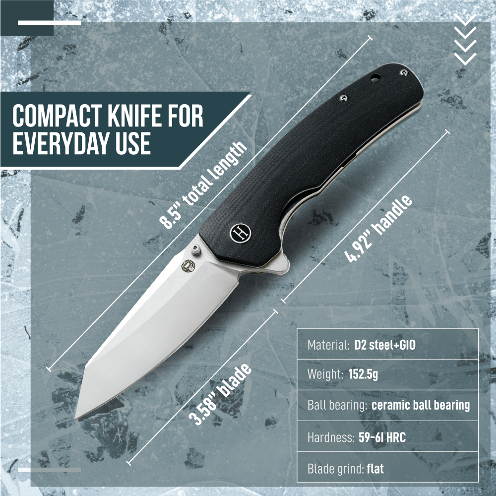 The Clip Point, Pioneer, Wild Trail Folding Pocket Knife Giftset Combo (Silver and Black) - Get Tight Gear