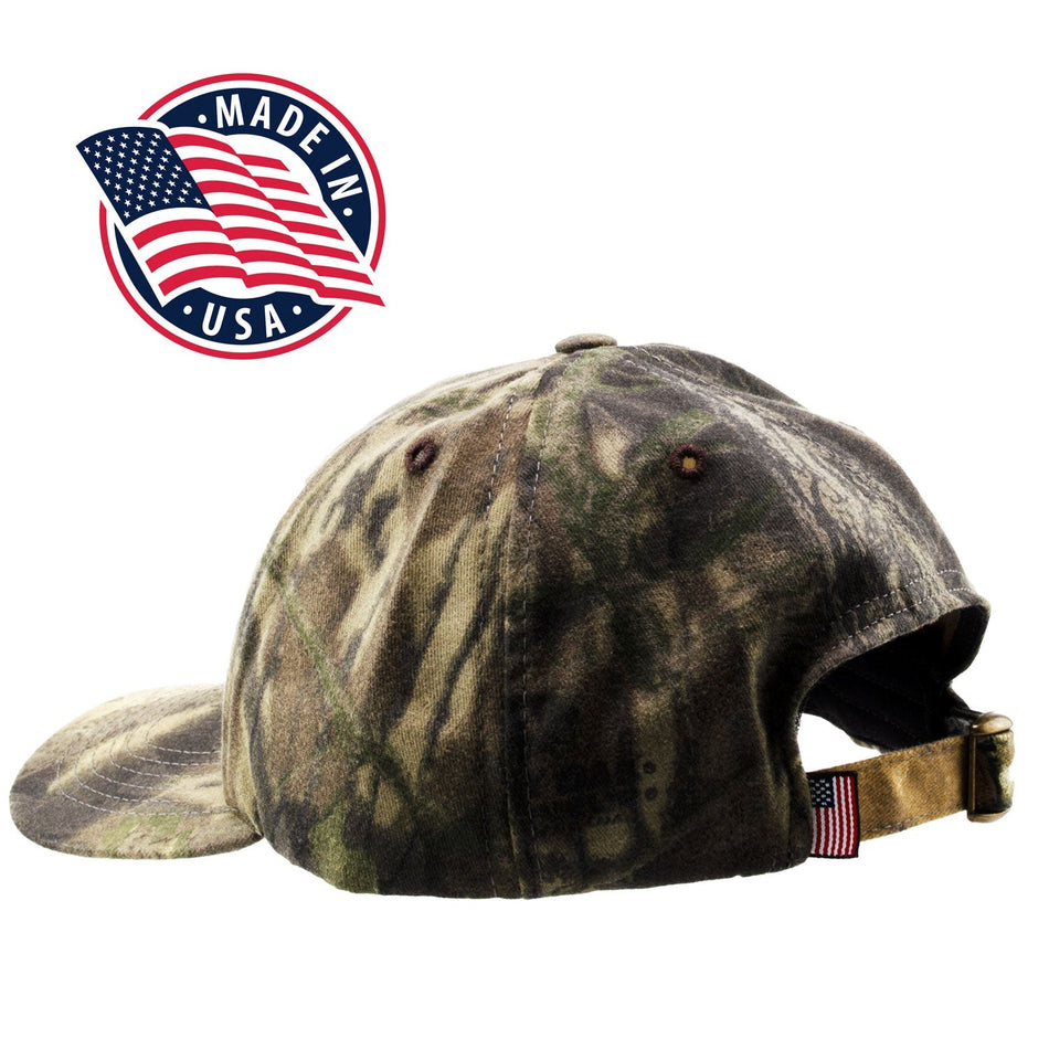 The Fly Fishing Place Logo Cap | Low Profile Mossy Oak Break Up Camo | Made In The USA - Get Tight Gear