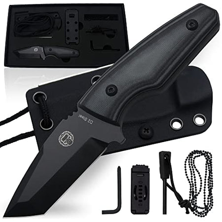 The Grey Tanto Neck Knife Giftset for Outdoors - Get Tight Gear