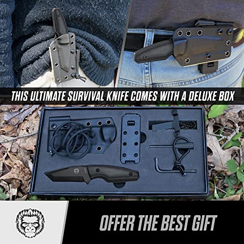 The Grey Tanto Neck Knife Giftset for Outdoors - Get Tight Gear