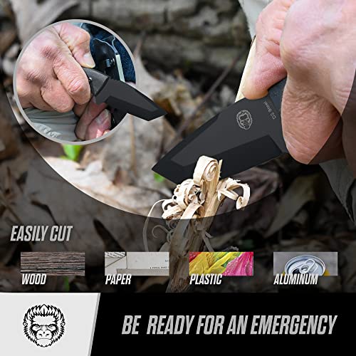 The Grey Tanto Neck Knife Giftset for Outdoors - Get Tight Gear