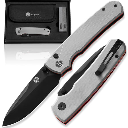 The Loyalist Folding Pocket Knife Giftset for Men and Women (Black and White) - Get Tight Gear