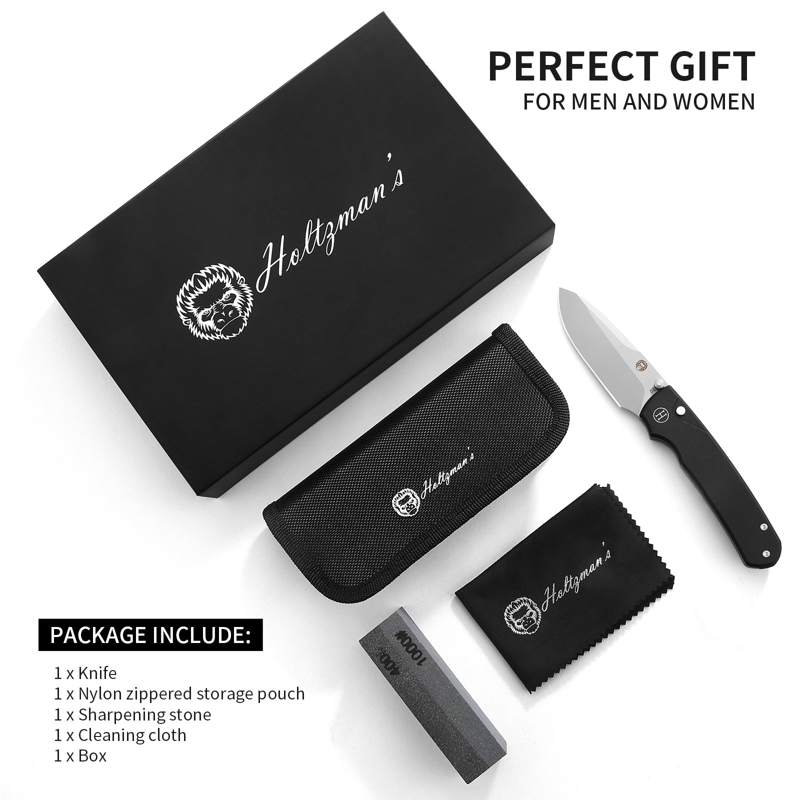 The Loyalist Folding Pocket Knife Giftset for Men and Women (Sand and Black) - Get Tight Gear