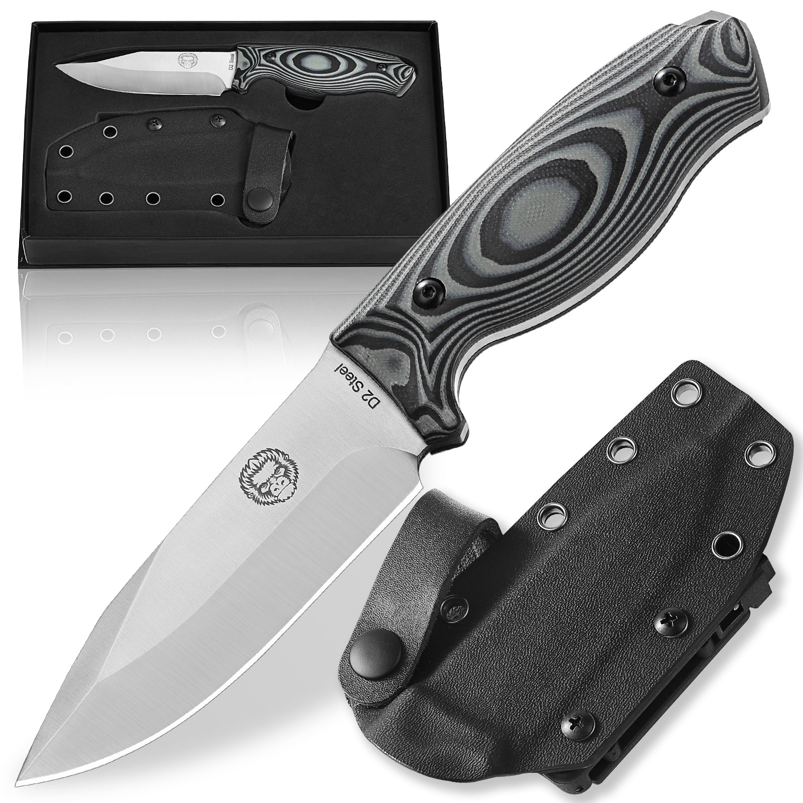 The Naked Silverback Survival Knife Giftset for Men - Get Tight Gear