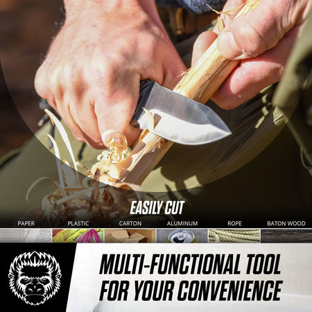 The Naked Silverback Survival Knife Giftset for Men - Get Tight Gear