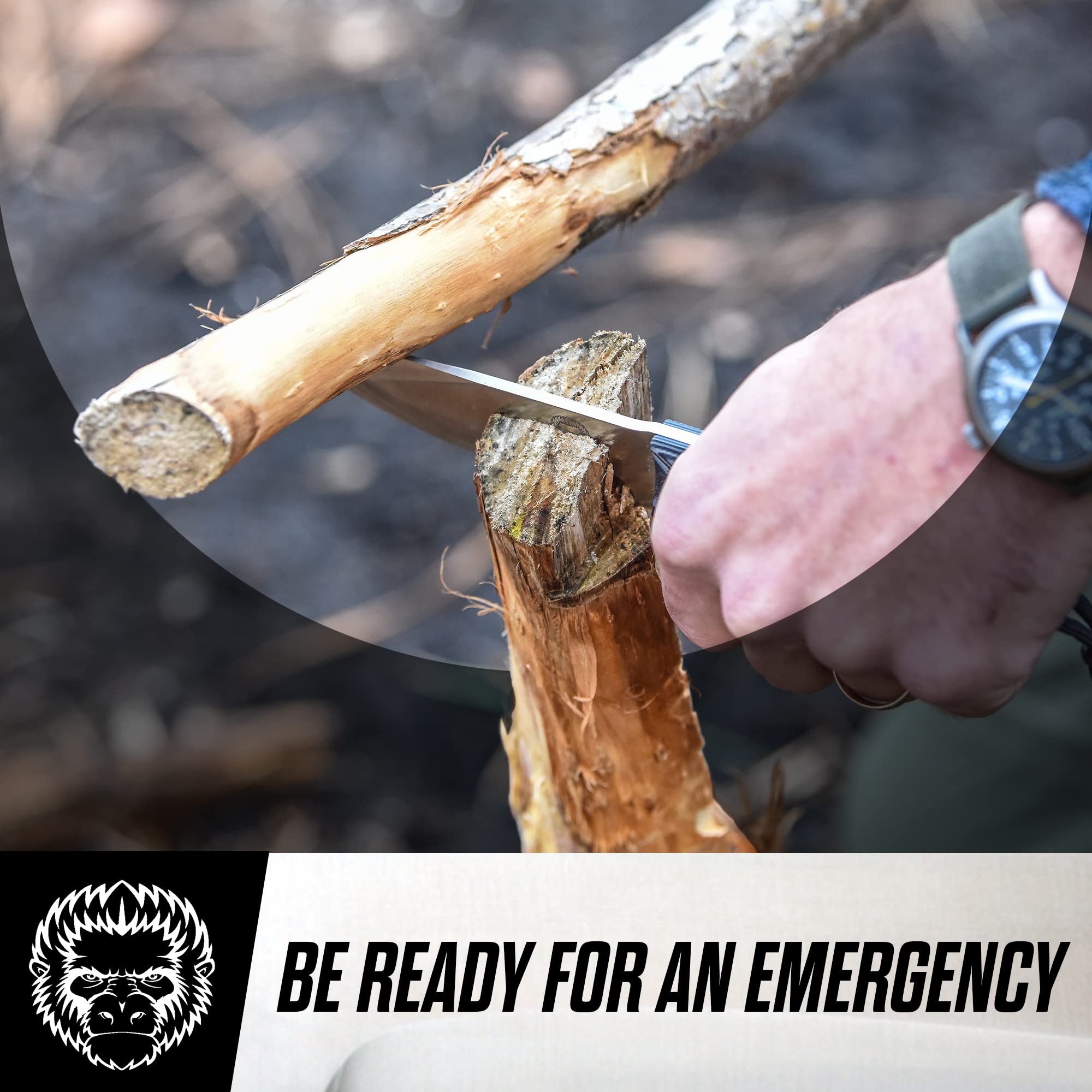 The Naked Silverback Survival Knife Giftset for Men - Get Tight Gear