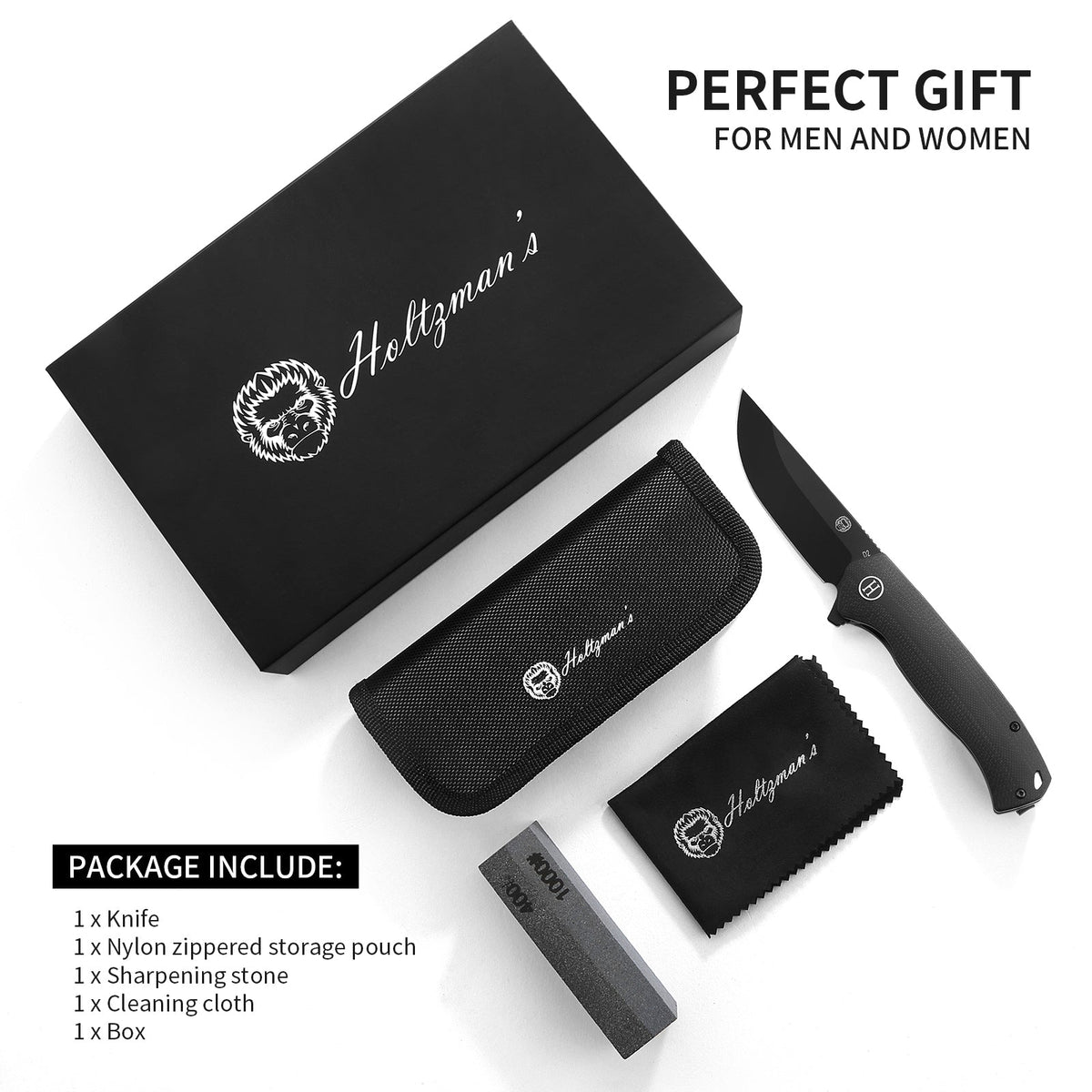 The Pathfinder Folding Pocket Knife Giftset for Men and Women (Black and Blue) - Get Tight Gear