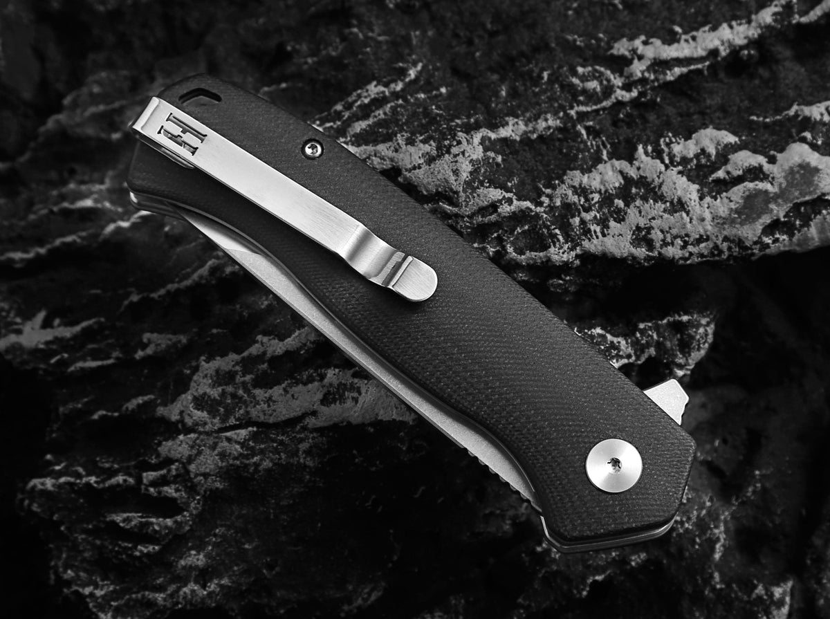 The Pathfinder Folding Pocket Knife Giftset for Men and Women (Black and Silver) - Get Tight Gear