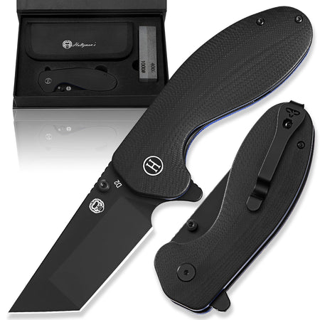 The Pioneer Folding Pocket Knife Giftset for Men and Women (Black and Blue) - Get Tight Gear