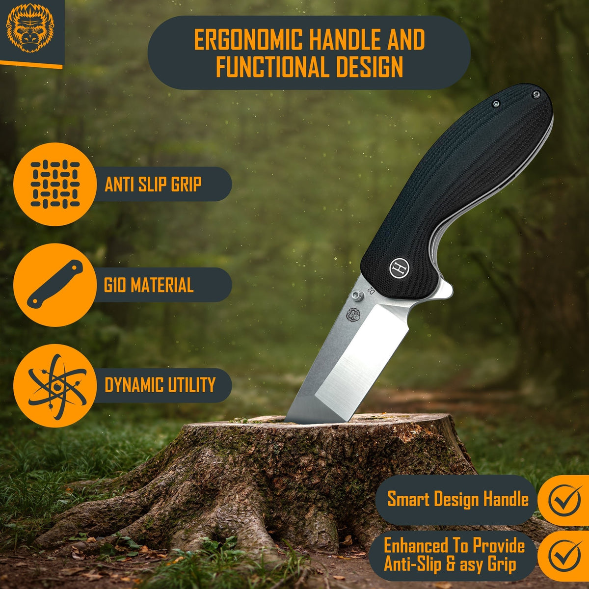 The Pioneer Folding Pocket Knife Giftset for Men and Women (Silver and Black) - Get Tight Gear
