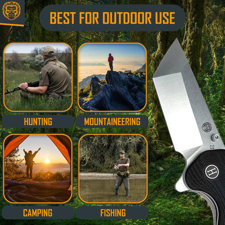 The Pioneer Folding Pocket Knife Giftset for Men and Women (Silver and Black) - Get Tight Gear