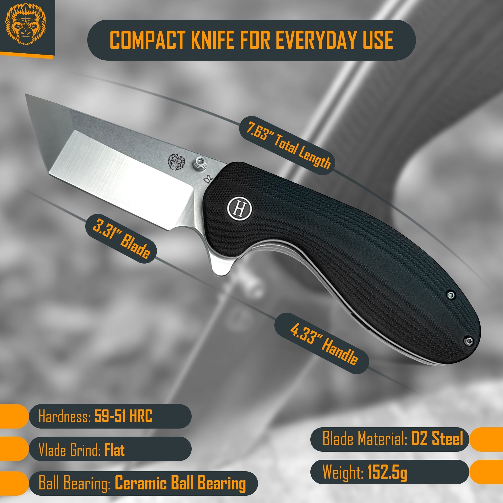 The Pioneer Folding Pocket Knife Giftset for Men and Women (Silver and Black) - Get Tight Gear