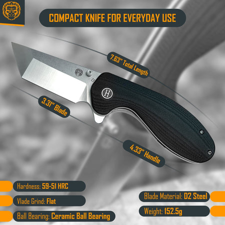 The Pioneer Folding Pocket Knife Giftset for Men and Women (Silver and Black) - Get Tight Gear