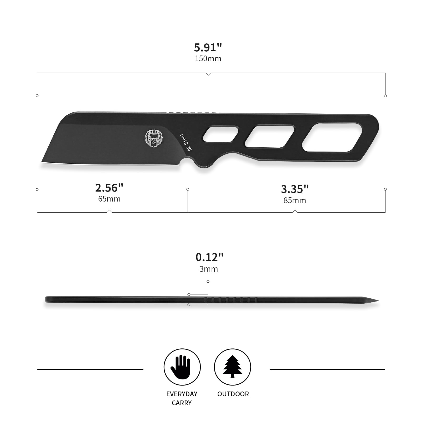 "THE RAZOR BACK" SURVIVAL NECK KNIFE - Get Tight Gear