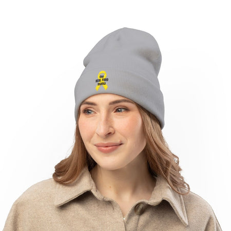 the REAL FOOD mama Knit Beanie (Embroidery) - Get Tight Gear