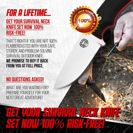 "THE REDLINE" FULL TANG SURVIVAL NECK KNIFE WITH G10 HANDLE - Get Tight Gear