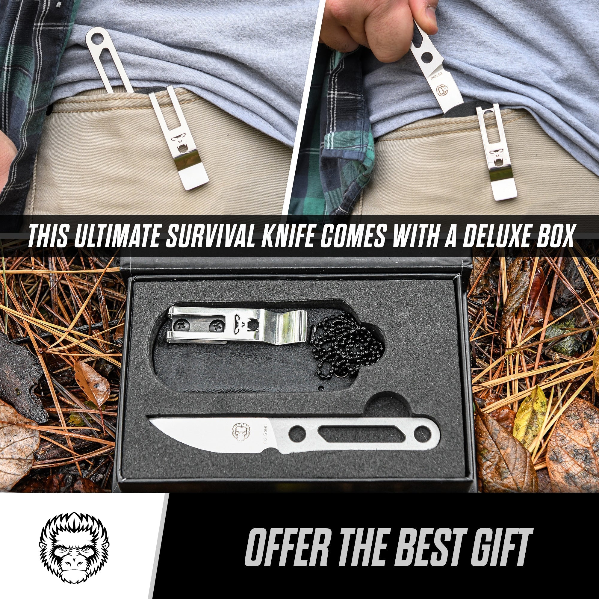 The Scalpel All - Steel Survival Knife Giftset for Outdoors - Get Tight Gear