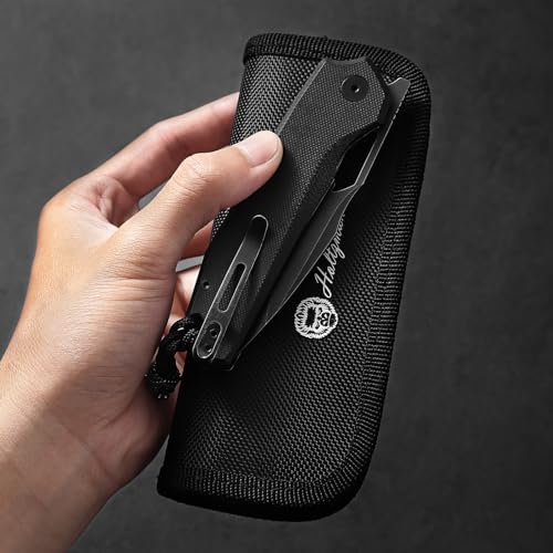The Sentinel Folding Knife Giftset (black stonewashed blade+black G10 handle) - Get Tight Gear