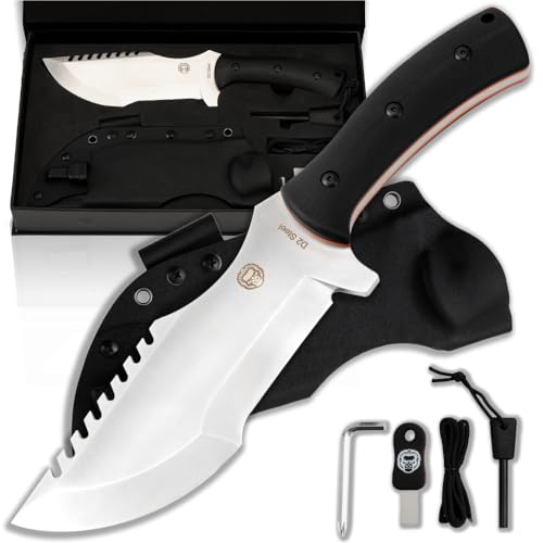 The Tracker D2 Steel Bushcraft Survival Knife Gift Set (Black and Orange) - Get Tight Gear