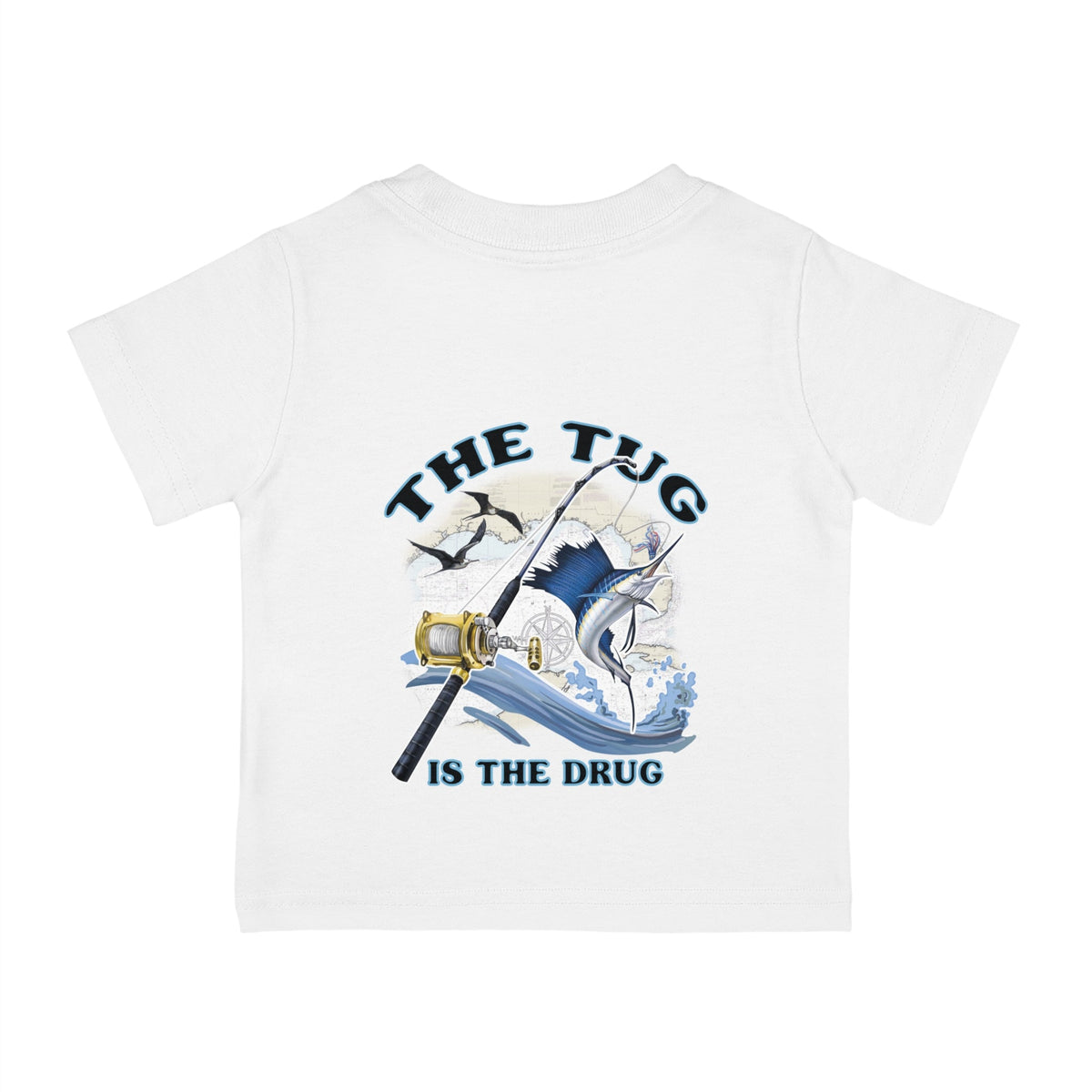 The Tug Is The Drug™ Baby Fishing Tee, Cute Infant Fishing Shirt, Toddler Tee for Fishing Lovers, Baby Boy Shirt, Outdoorsy Baby Gift - Get Tight Gear